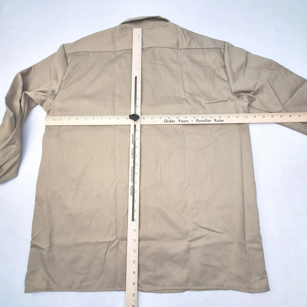 Dickies Work Shirt Mens Large Desert Sand Icons 574DS Long Sleeve Original Fit